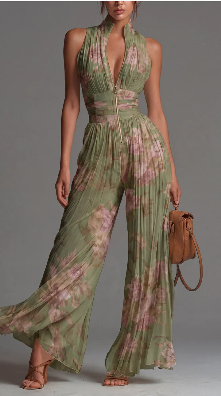 Zsófia Jumpsuit | Plissierter Chiffon • S1