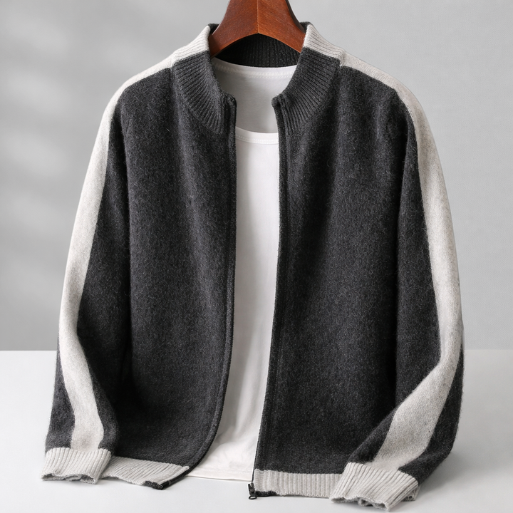 Herren Strickjacke mit Reißverschluss