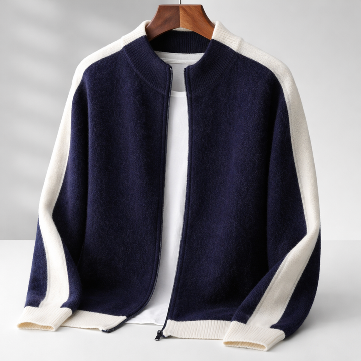Herren Strickjacke mit Reißverschluss