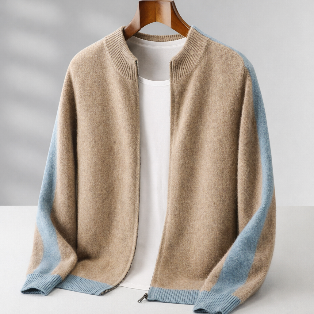 Herren Strickjacke mit Reißverschluss