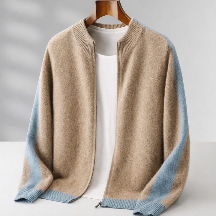 Herren Strickjacke mit Reißverschluss