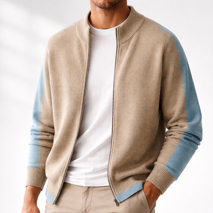 Herren Strickjacke mit Reißverschluss