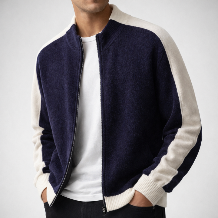 Herren Strickjacke mit Reißverschluss