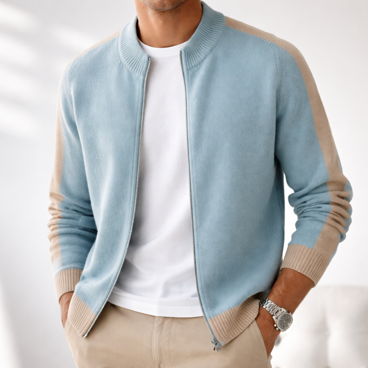 Herren Strickjacke mit Reißverschluss