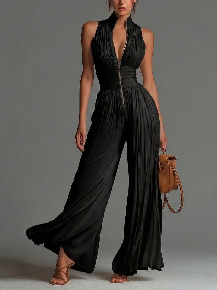 Zsófia Jumpsuit | Plissierter Chiffon • S1
