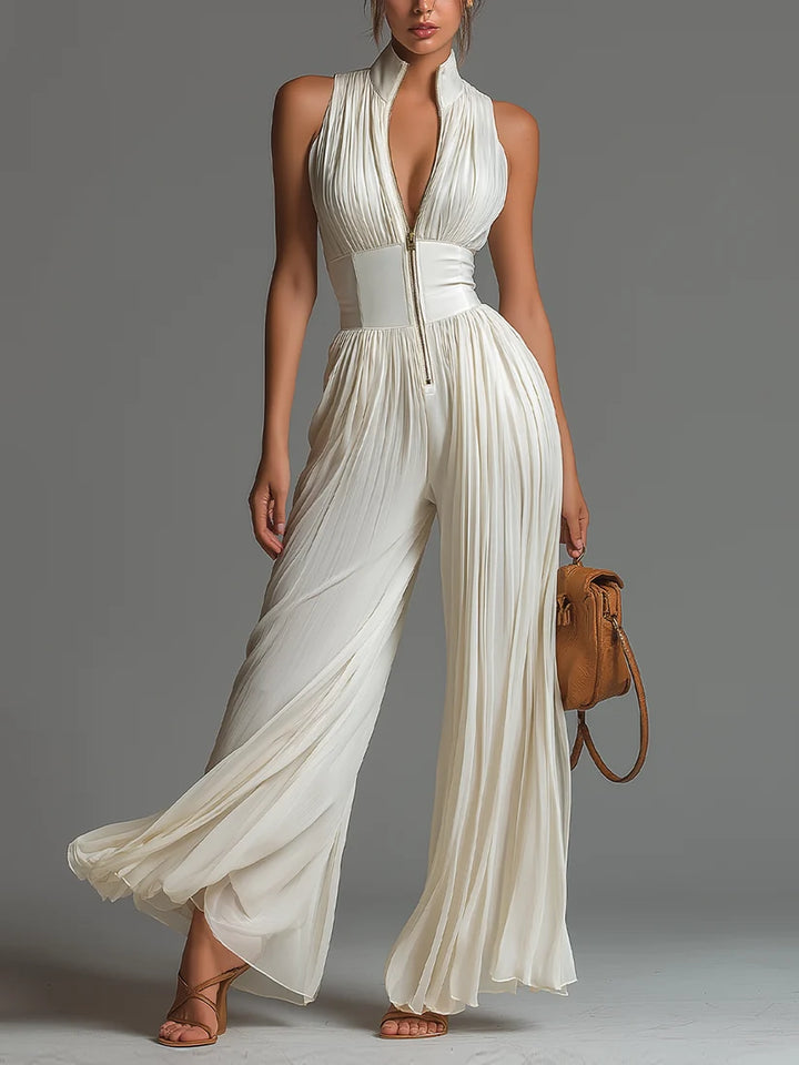 Zsófia Jumpsuit | Plissierter Chiffon • S1