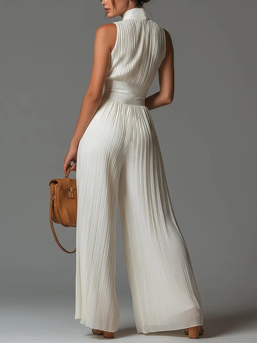 Zsófia Jumpsuit | Plissierter Chiffon • S1