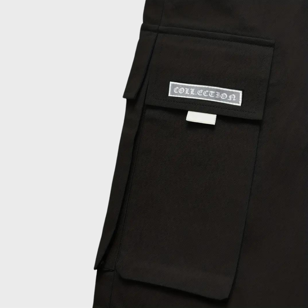 Herren Cargo Jogginghose – Lila Streetwear-Hose mit Reißverschlusstaschen & Bündchen