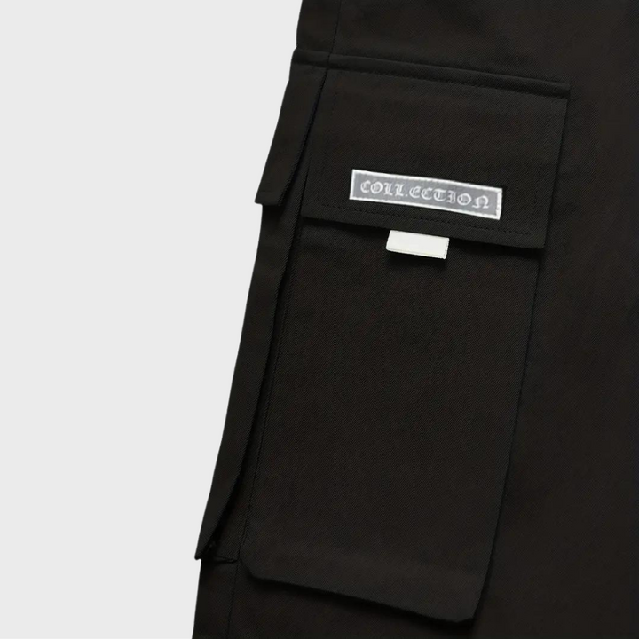 Herren Cargo Jogginghose – Lila Streetwear-Hose mit Reißverschlusstaschen & Bündchen