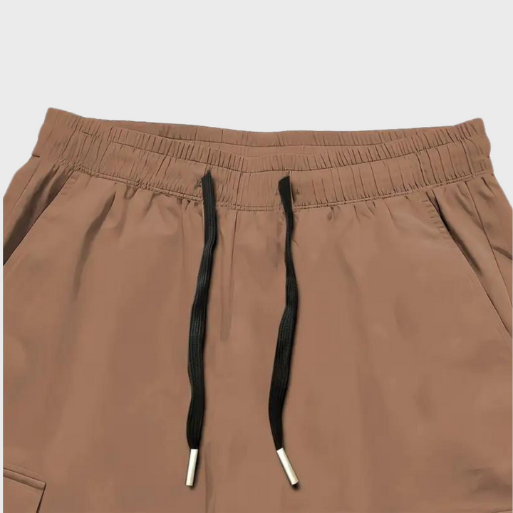 Herren Cargo Jogginghose – Lila Streetwear-Hose mit Reißverschlusstaschen & Bündchen