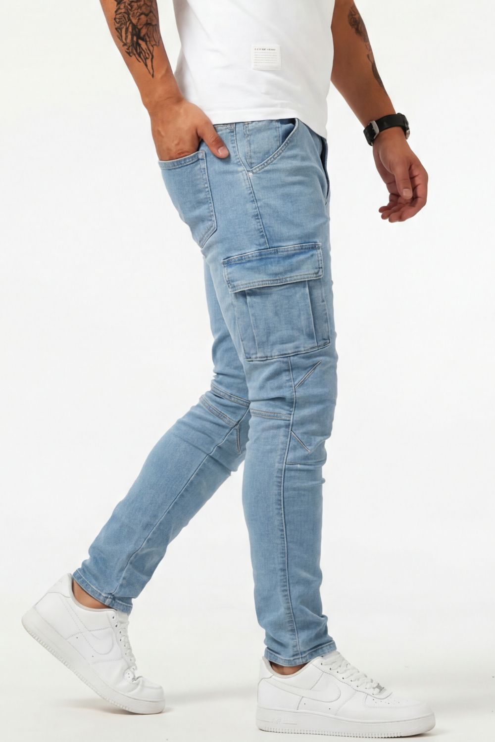 Elastische Cargo Jeans für Herren
