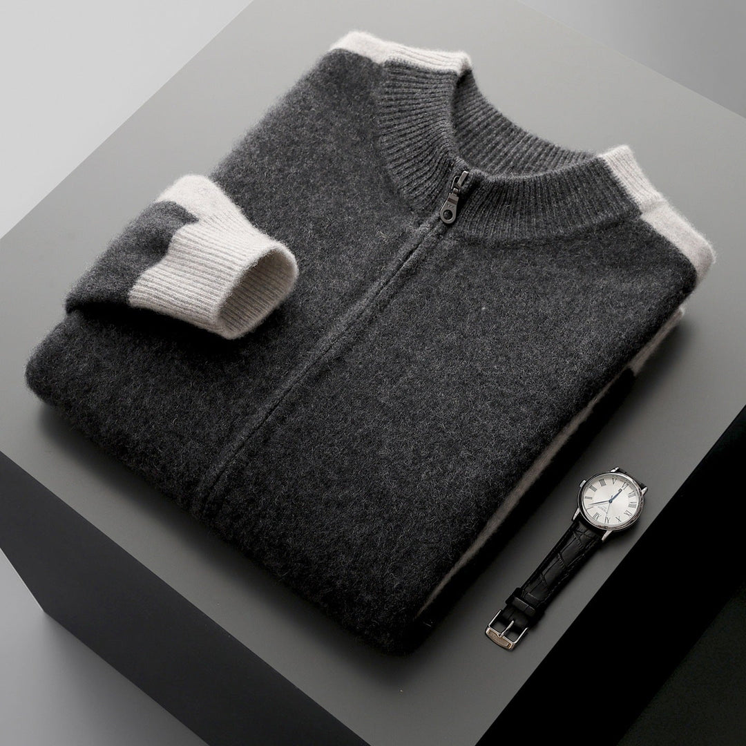 Herren Strickjacke mit Reißverschluss