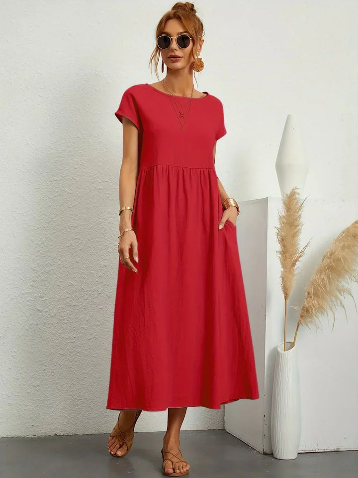 Gabrielle™ — Fließendes Midi-Kleid zeitloser Eleganz