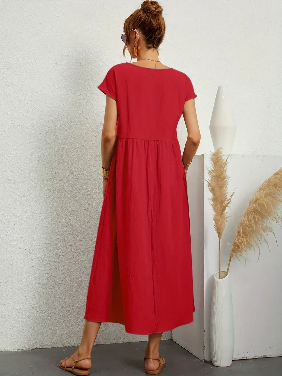 Gabrielle™ — Fließendes Midi-Kleid zeitloser Eleganz