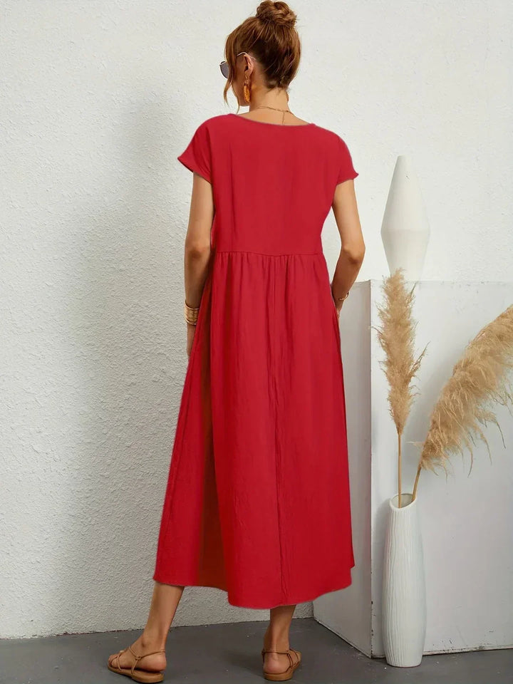 Gabrielle™ — Fließendes Midi-Kleid zeitloser Eleganz
