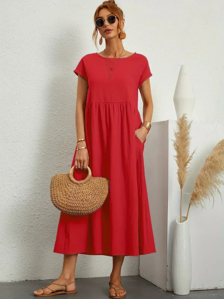 Gabrielle™ — Fließendes Midi-Kleid zeitloser Eleganz