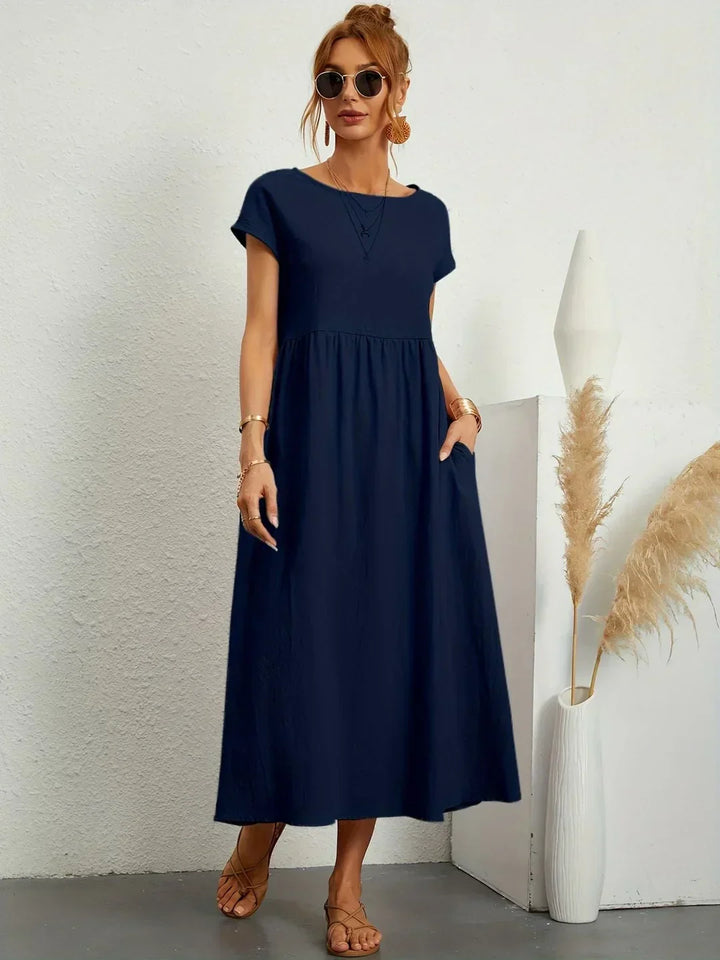 Gabrielle™ — Fließendes Midi-Kleid zeitloser Eleganz