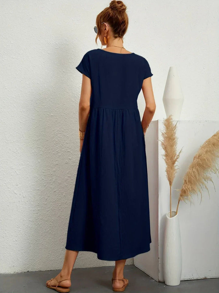 Gabrielle™ — Fließendes Midi-Kleid zeitloser Eleganz