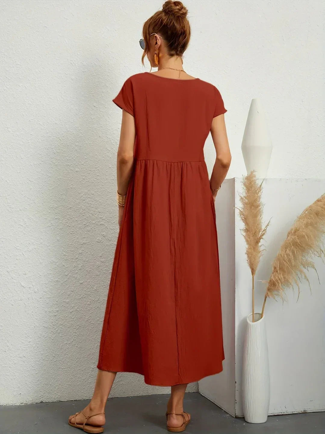 Gabrielle™ — Fließendes Midi-Kleid zeitloser Eleganz
