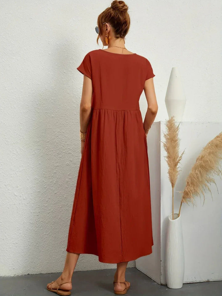 Gabrielle™ — Fließendes Midi-Kleid zeitloser Eleganz