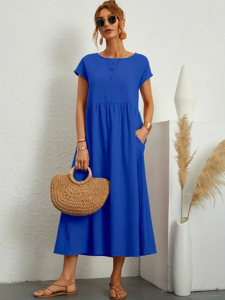 Gabrielle™ — Fließendes Midi-Kleid zeitloser Eleganz