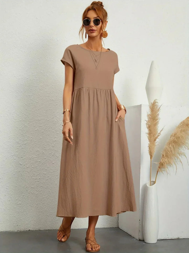 Gabrielle™ — Fließendes Midi-Kleid zeitloser Eleganz