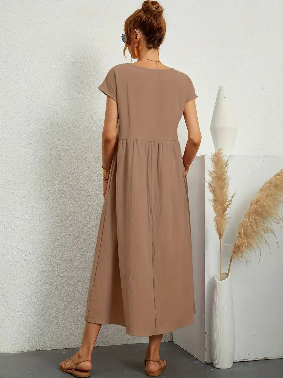 Gabrielle™ — Fließendes Midi-Kleid zeitloser Eleganz