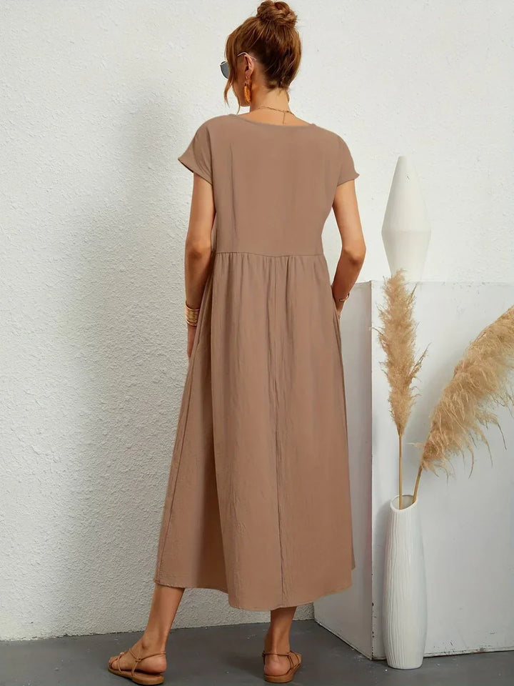 Gabrielle™ — Fließendes Midi-Kleid zeitloser Eleganz