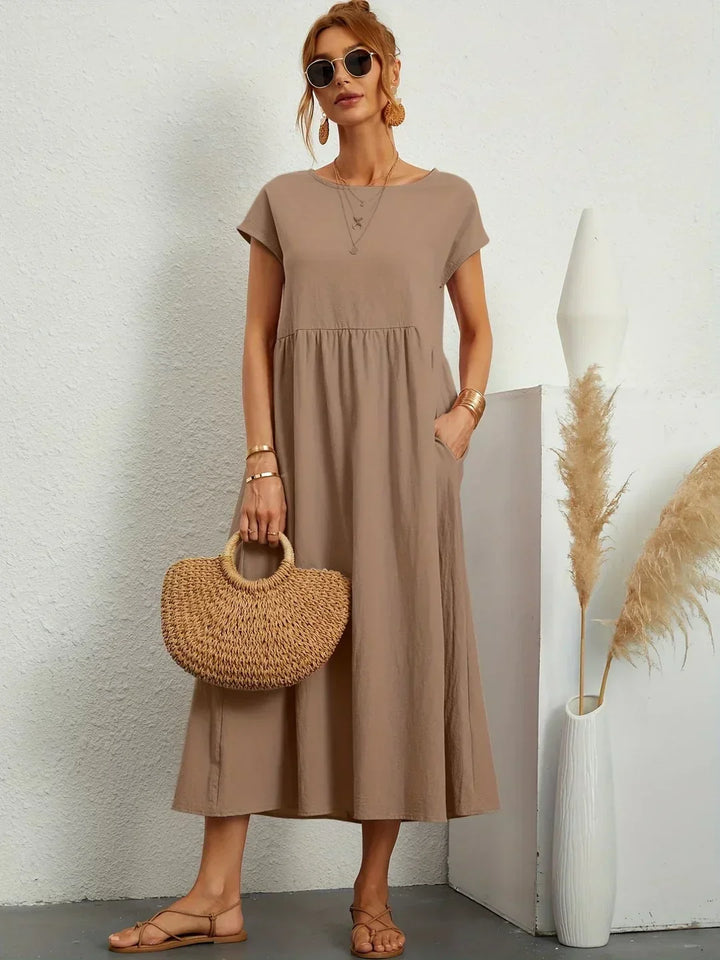 Gabrielle™ — Fließendes Midi-Kleid zeitloser Eleganz