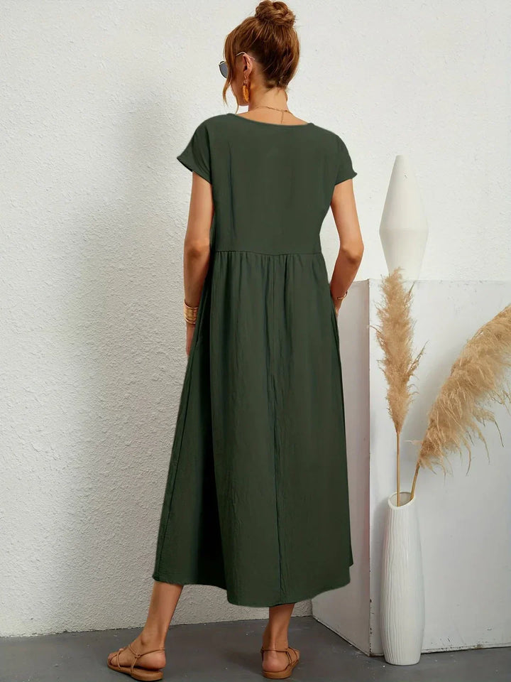 Gabrielle™ — Fließendes Midi-Kleid zeitloser Eleganz