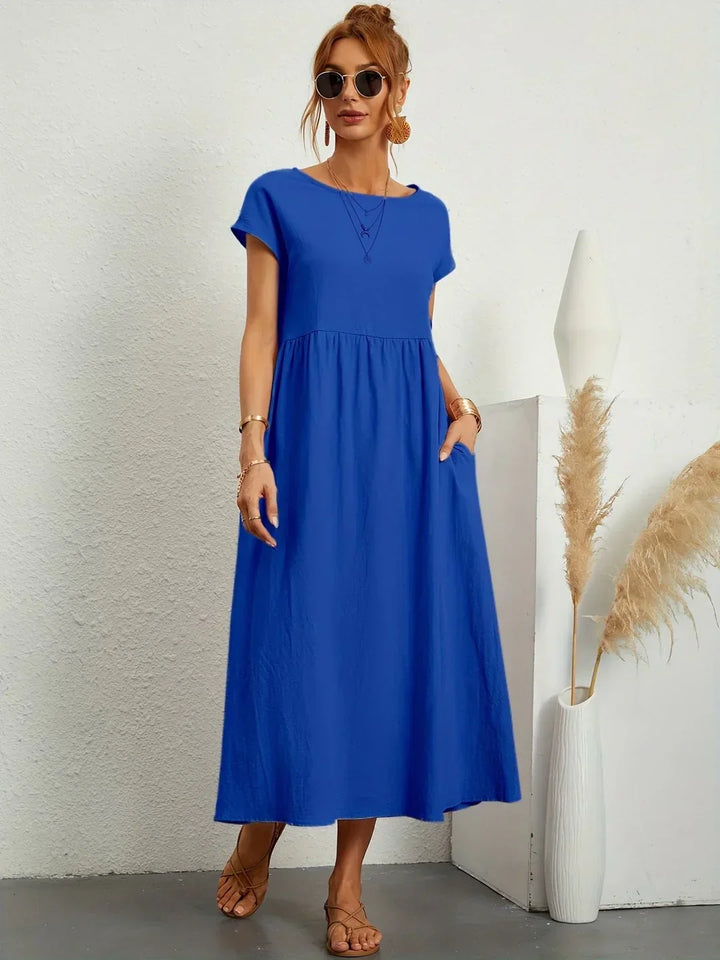 Gabrielle™ — Fließendes Midi-Kleid zeitloser Eleganz