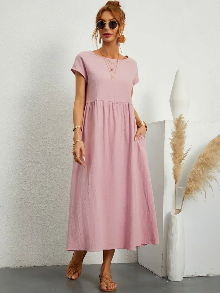 Gabrielle™ — Fließendes Midi-Kleid zeitloser Eleganz
