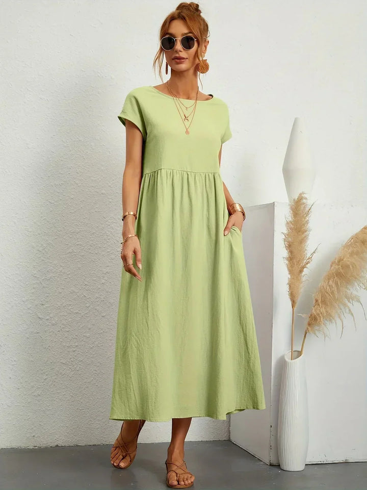 Gabrielle™ — Fließendes Midi-Kleid zeitloser Eleganz