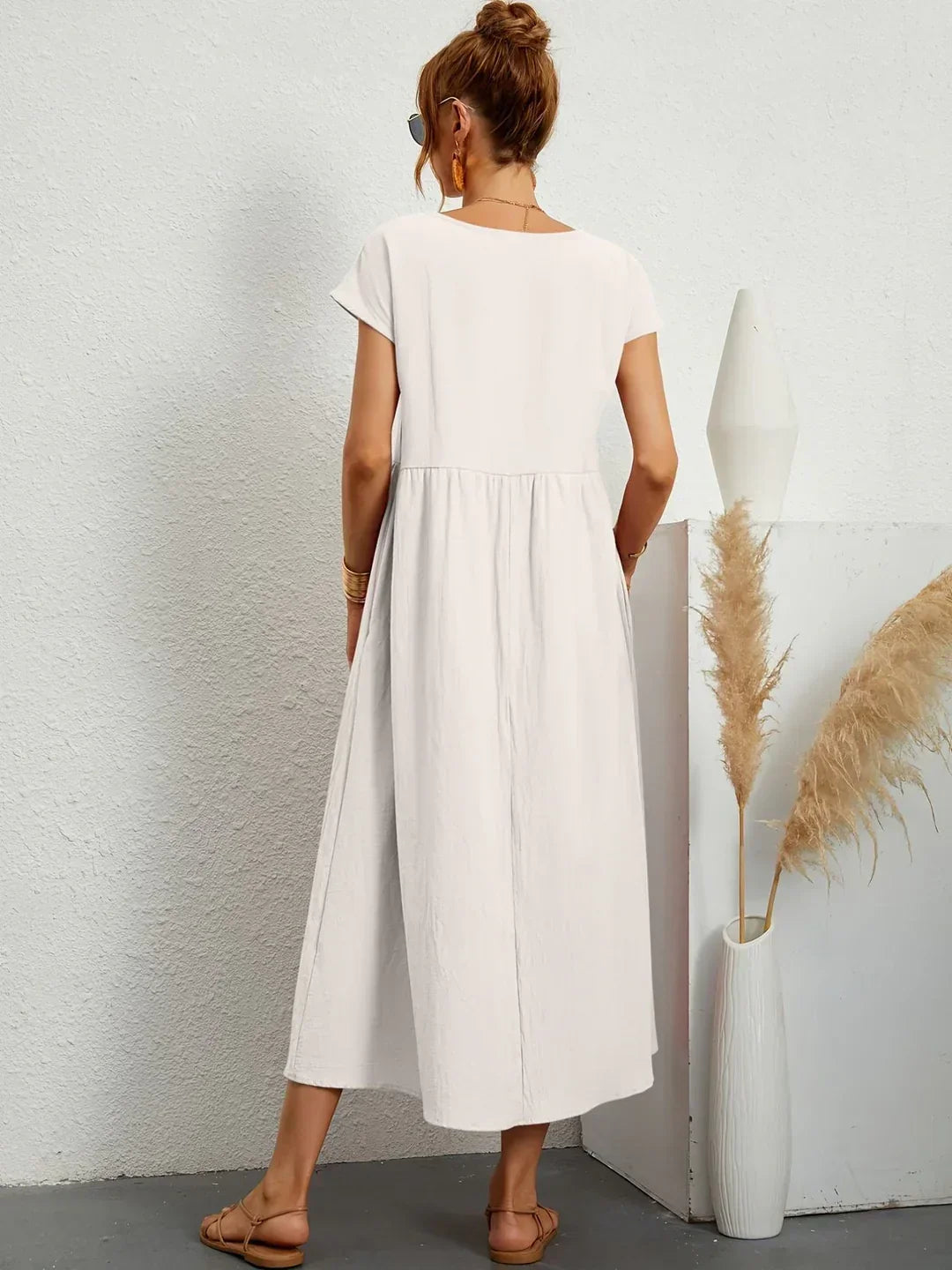 Gabrielle™ — Fließendes Midi-Kleid zeitloser Eleganz