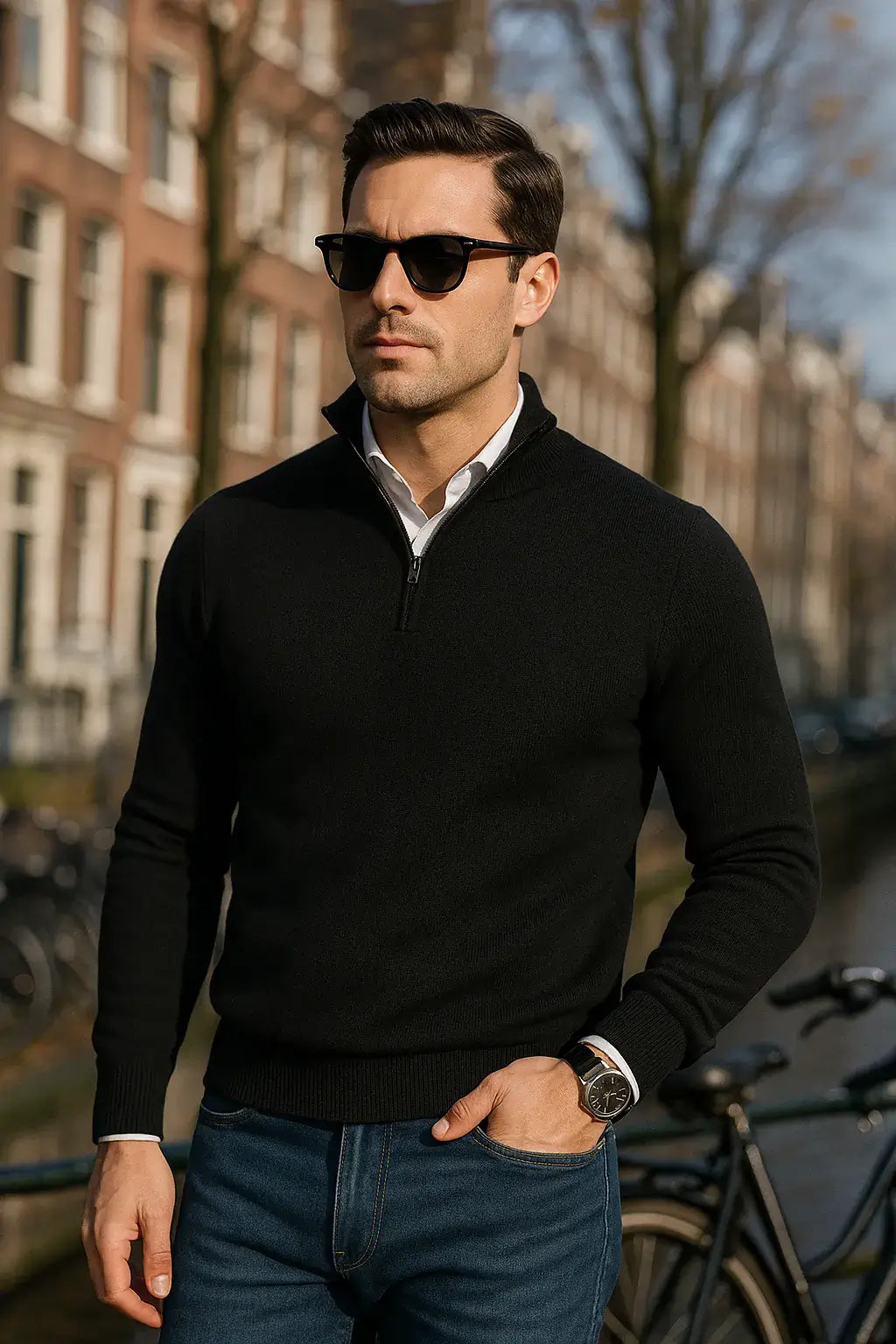 The Windsor Half-Zip Herrenpullover