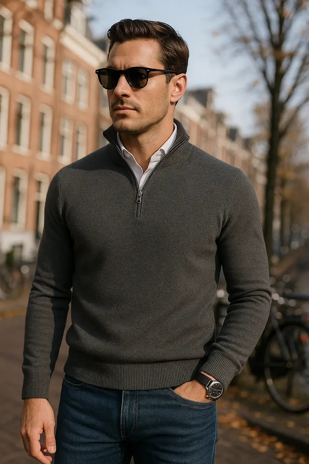 The Windsor Half-Zip Herrenpullover