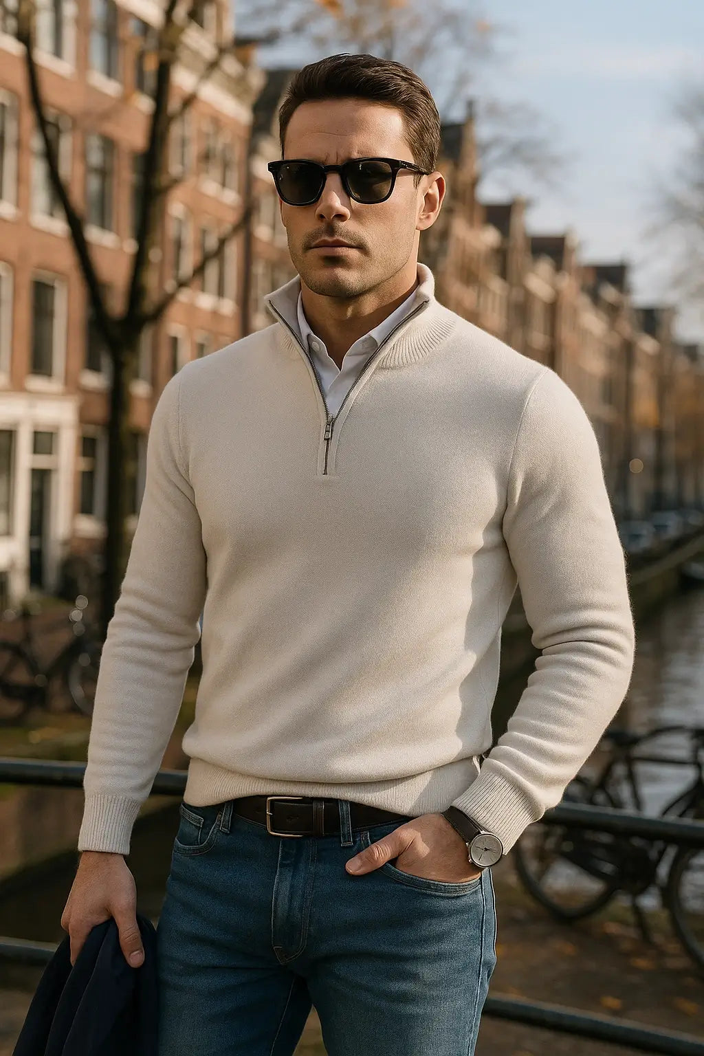 The Windsor Half-Zip Herrenpullover
