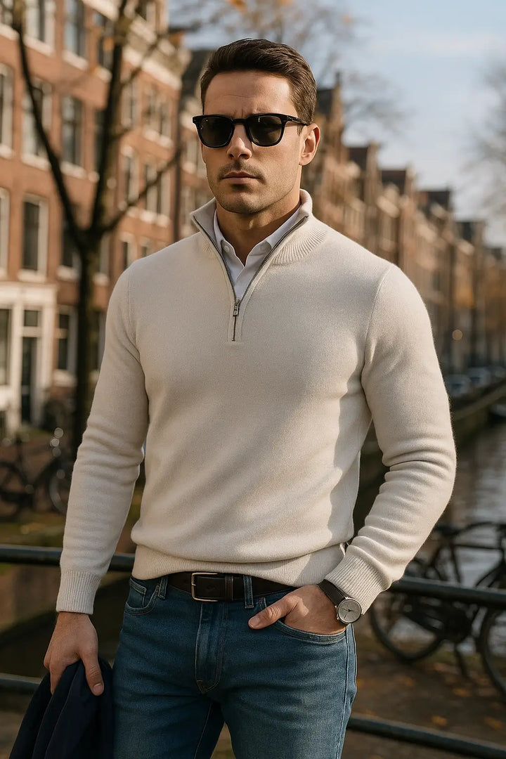 The Windsor Half-Zip Herrenpullover