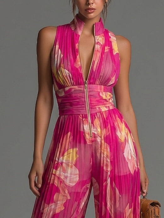 Zsófia Jumpsuit | Plissierter Chiffon • S1