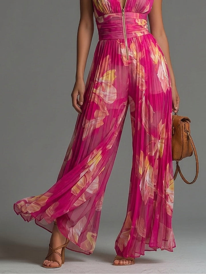 Zsófia Jumpsuit | Plissierter Chiffon • S1