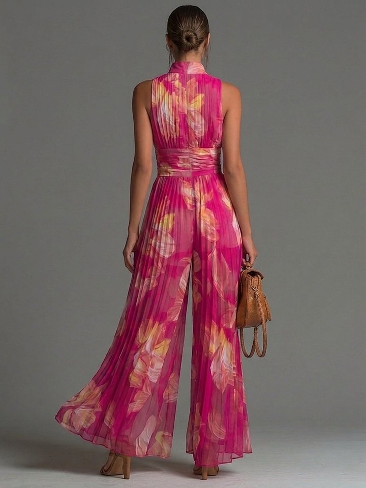 Zsófia Jumpsuit | Plissierter Chiffon • S1