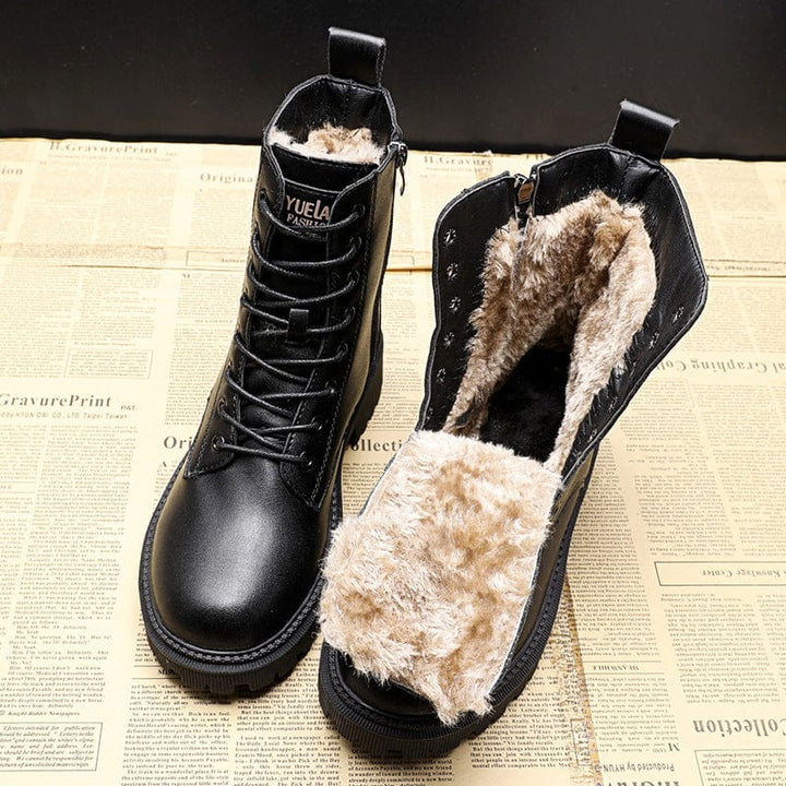 Sommerfeld™ | Elegante Winterstiefel aus schwarzem Leder